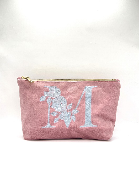 kosmetyczki Kosmetyczka litera imienia różowa