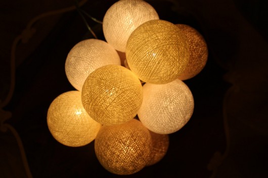 Cotton Ball Lights  Perłowe 10 kul cottonove love
