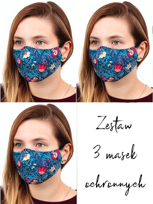 3szt. masek ochronnych-folk Usunieta