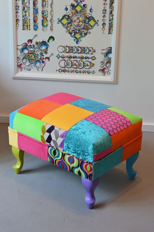 pufy do siedzenia Pufa Patchwork Juicy Colors