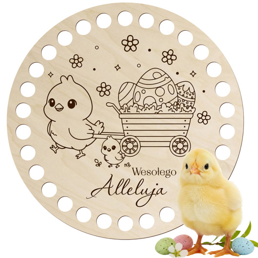 ozdoby wielkanocne Podstawa Spód do Koszyczka Wielkanocnego Baza Okrąg 15cm do Szydełkowania