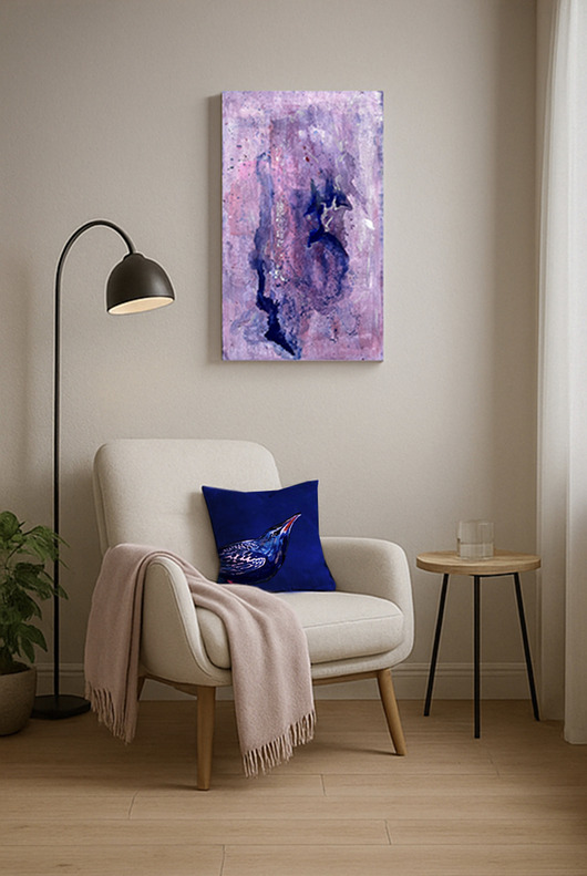 poduszki z napisami PODUSZKA dekoracyjna, print PTAKI (bawełna)