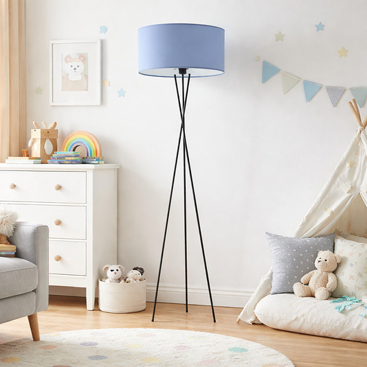 lampy do pokoju dziecka Designerska lampa stojąca na trójnogu z abażurem PARYŻ KIDS