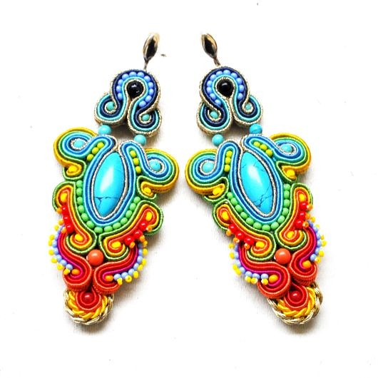 kolczyki soutache Sutaszowe kolczyki CUZCO