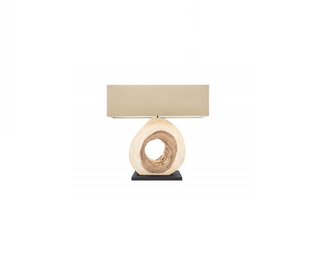 Lampa stołowa Unique Art drewno orzechowe 80cm Home Design