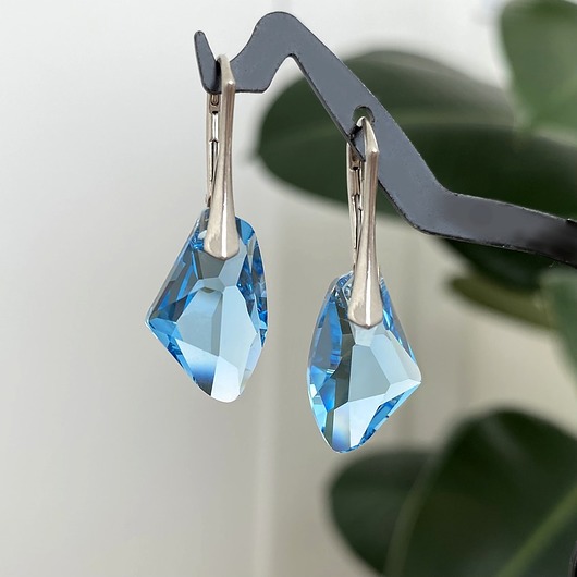 kolczyki swarovski Kolczyki Swarovski Aquamarine Galaxy