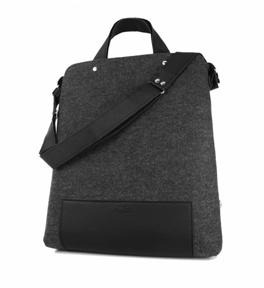 Torebka z filcu GRAFIT MAXI BLACK purol design