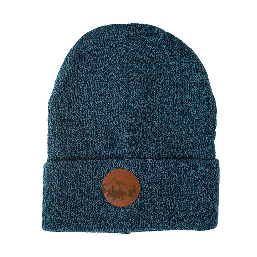 Czapka Beanie Bawełna Granatowy Melanż KABAK