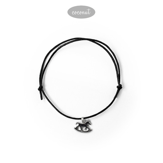 KONIK bransoletka z rodowanym charmsem COCONUT