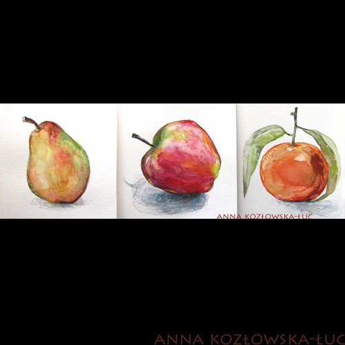 Jabłko, gruszka i pomarańcza- dla pani Lucyny Anna Kozłowska- Łuc