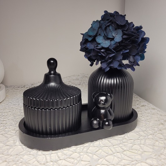 figurki i rzeźby Stylowy czarny zestaw