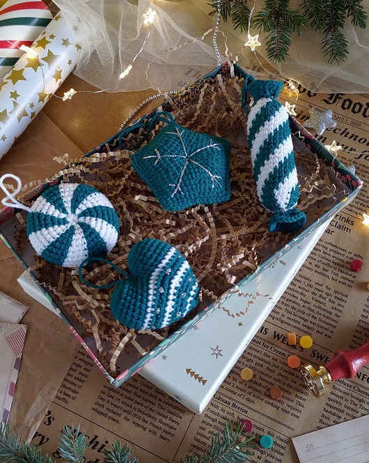 dekoracje świąteczne Zestaw ozdob na choinkę, Ozdoby świąteczne, Choinkowe zawieszki