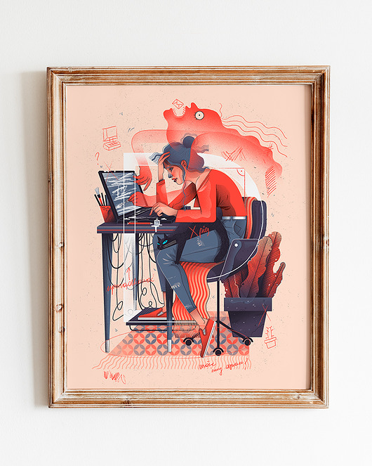 grafiki i ilustracje Plakat  ilustracja "Projekcje Feedback"