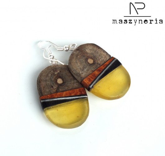 Wood&Amber Kolczyki Maszyneria