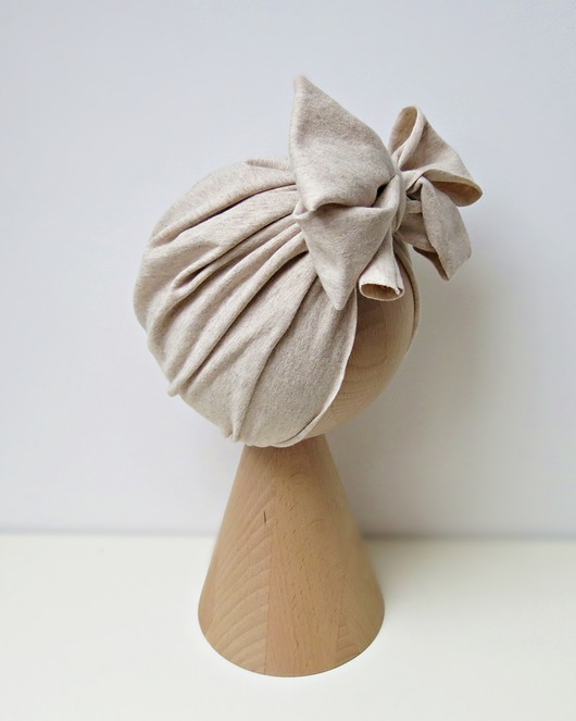 czapki dziecięce Turban z kokardą