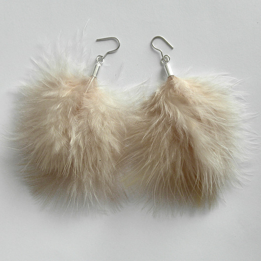 kolczyki z piórami PIÓRKO kolczyki