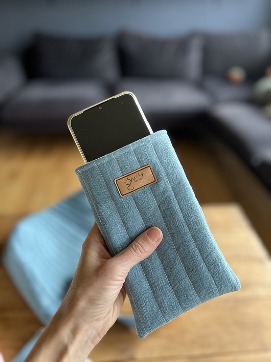 kosmetyczki Etui na telefon z lnu
