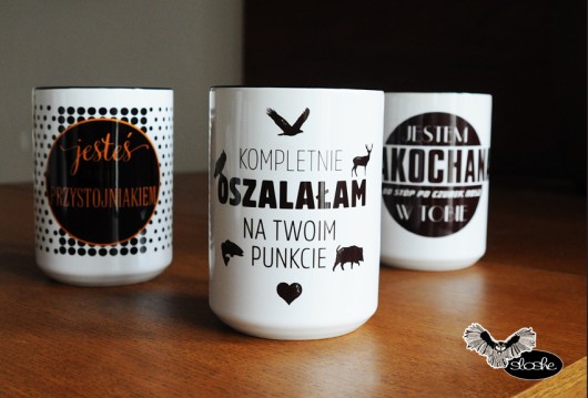 Kompletnie oszalałam na Twoim  ..., kubek 450ml Sowia Aleja