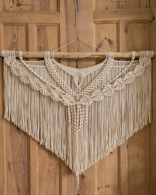 makramy Makrama Kali L kremowa