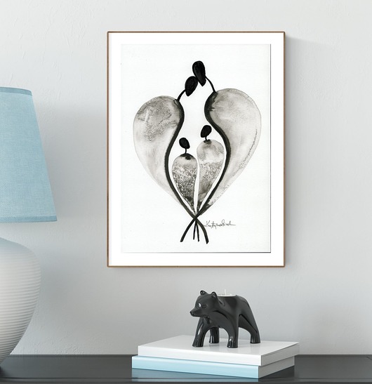 grafika A4 wykonana ręcznie Krystyna Siwek Art