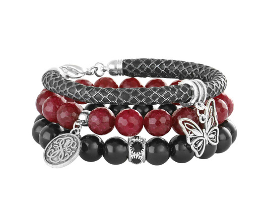 Burgundy & carbon. Lavoga