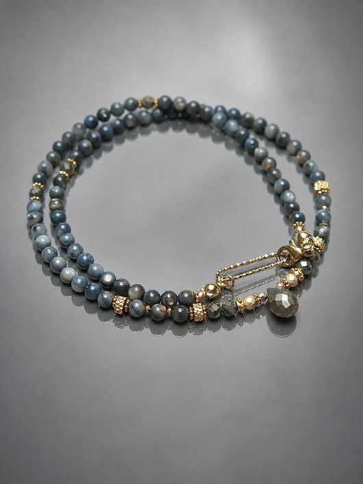 chokery Muszla dark blue /18.11.25/ choker - Szlachetna kolekcja