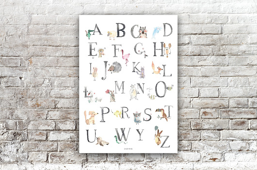 Plakat ALFABET HI LITTLE