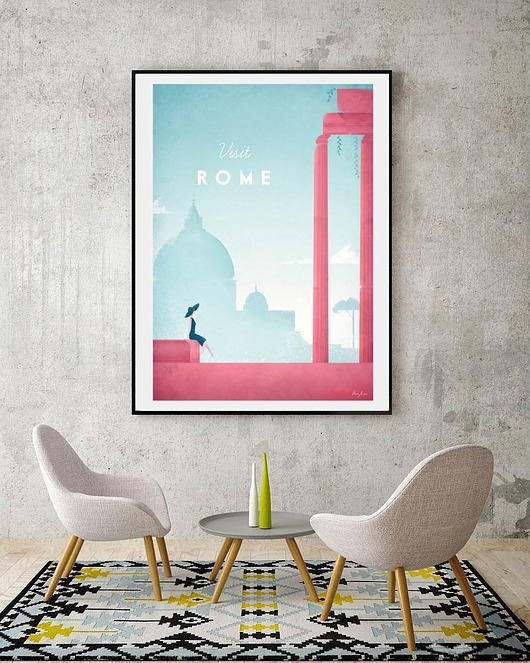 Rzym - vintage plakat 50x70 cm minimalmill