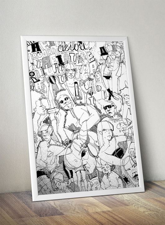 Plakat- ilustracja  CHAOS 50x70cm Illunova