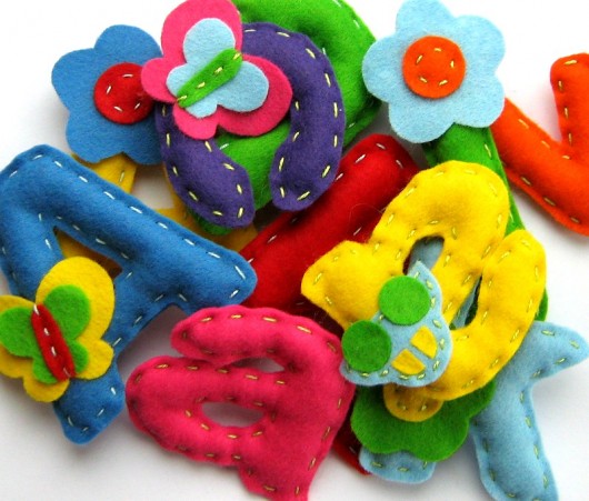 Literki z filcu - 12-16cm - Ignaś locoloro