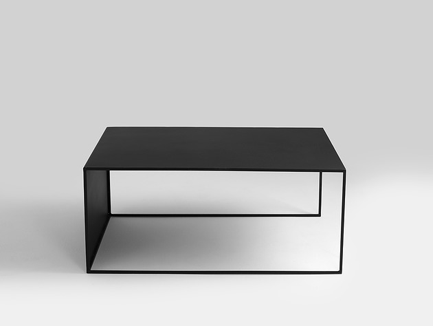 meble - stoły i stoliki - stoliki kawowe Metalowy stolik kawowy 2 Wall 100x60, czarny