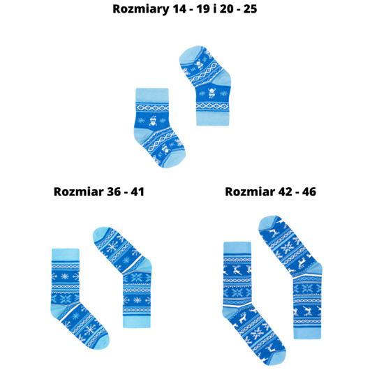 Zestaw 3 par skarpetek dla Rodziców i Niemowlaka FAVES. Socks&Friends