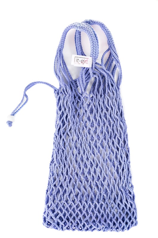 torby na zakupy Siatka na zakupy PRL fioletowa ze ściągaczem