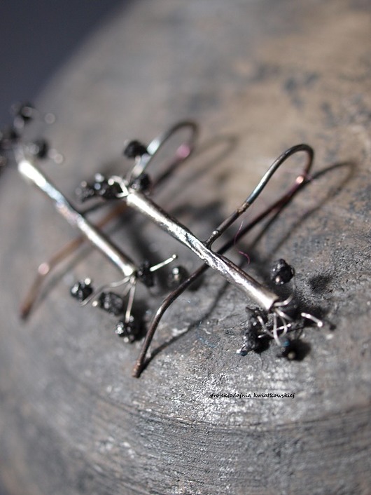 kolczyki wire wrapping Japanese