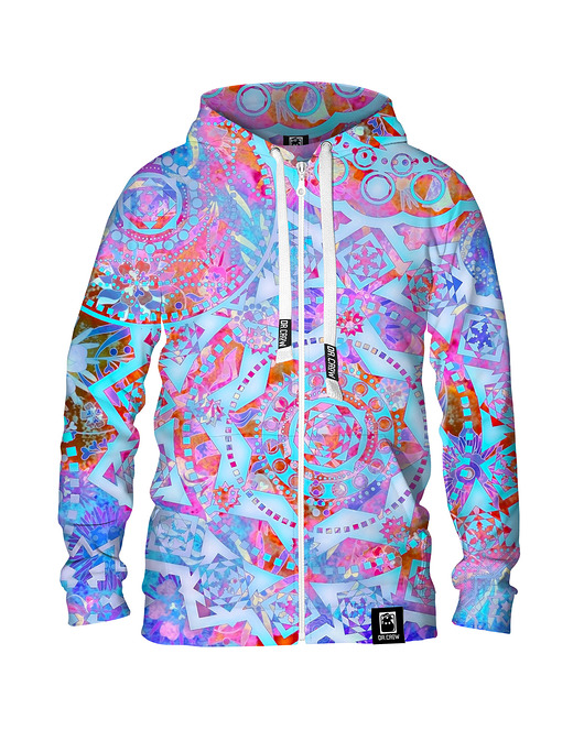 bluza z kapturem damska Damska Bluza Expres Zamek DR.CROW Pastel Rococo