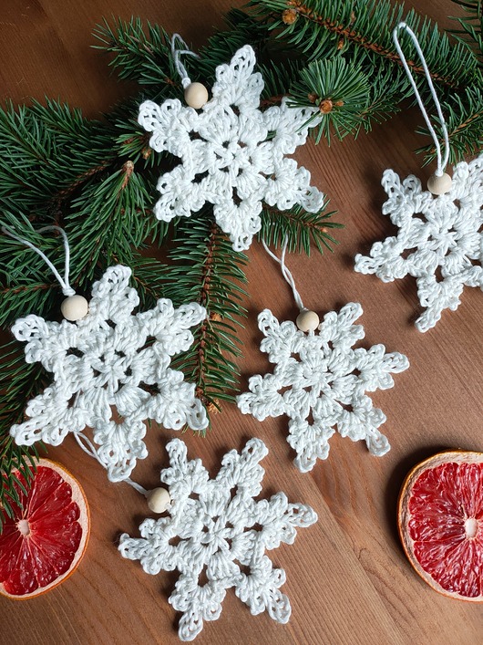 ozdoby choinkowe Śnieżynki ozdoby na choinkę  na szydełku świąteczne dekoracje
