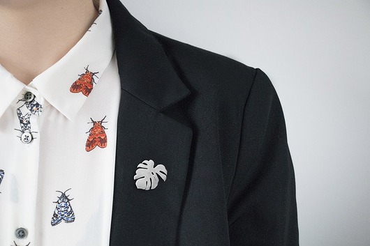 Pin Broszka Vander Liść Monstera Vander jewelry