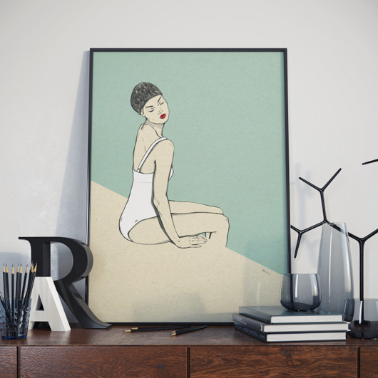 grafiki i ilustracje Pływaczka