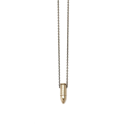 Eyes On Target - mini bullet necklace (brass 2) Unikke Design
