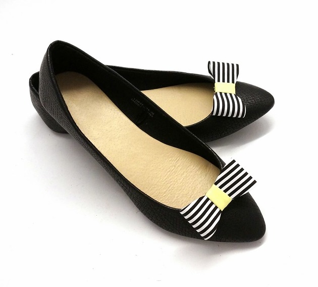klipsy do butów Klipsy do butów Coquet-Kokardki S/Yellow&Stripes