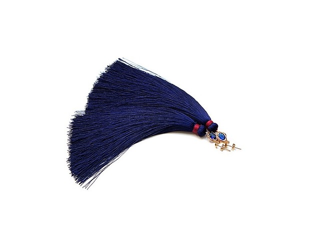 kolczyki chwosty Kolczyki chwosty Maxi boho /navy blue - bordoux/