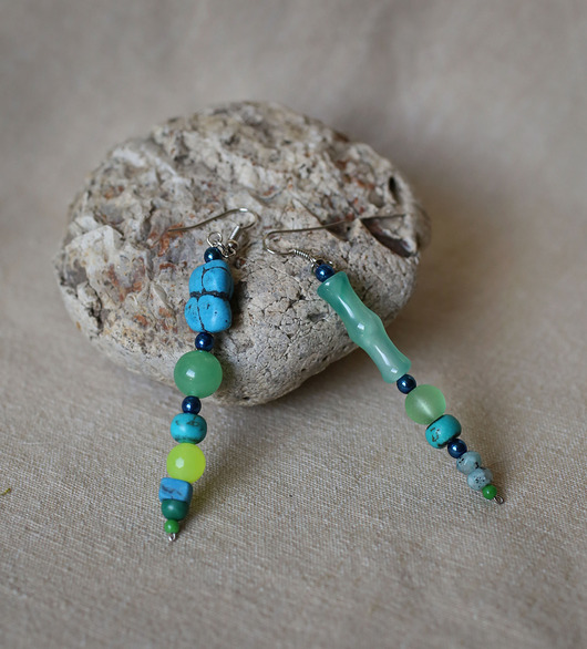 kolczyki - inne Asymetryczne księżycowe kolczyki