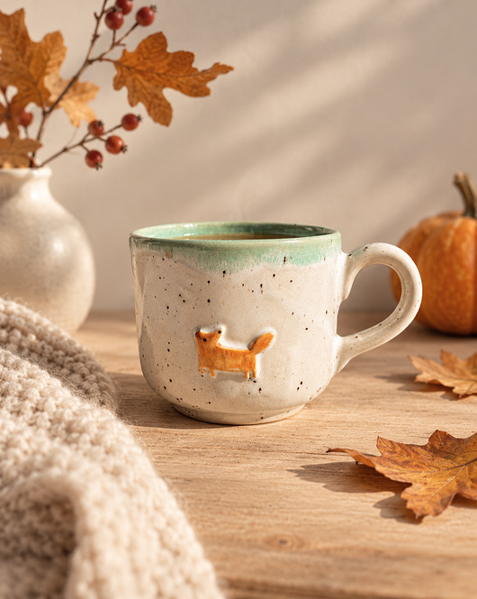 kubki Kubek ceramiczny lisek