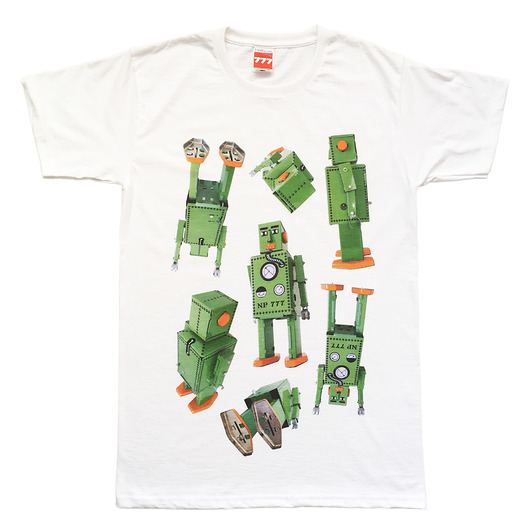 t-shirty męskie koszulka ROBOT GREEN / ZIELONY Tshirt
