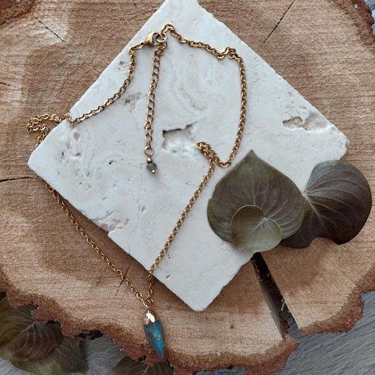 naszyjniki - inne Naszyjnik z labradorytem