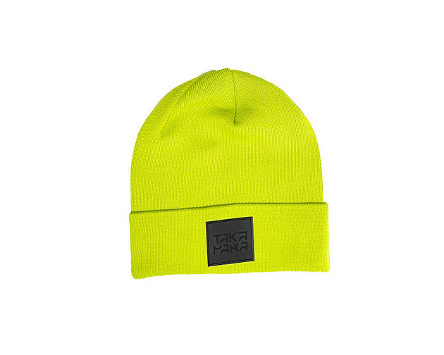 czapki damskie Neonowo zielona czapka beanie 100% bawełna