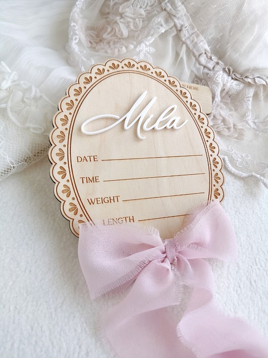 niemowlak - inne Tabliczka powitalna dla noworodka, metryczka dla dziewczynki, prezent noworodek