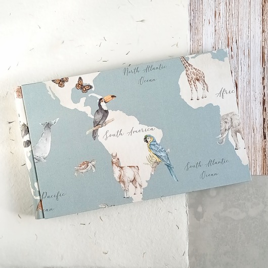 notatniki i albumy Album na zdjęcia Mapa Błękit