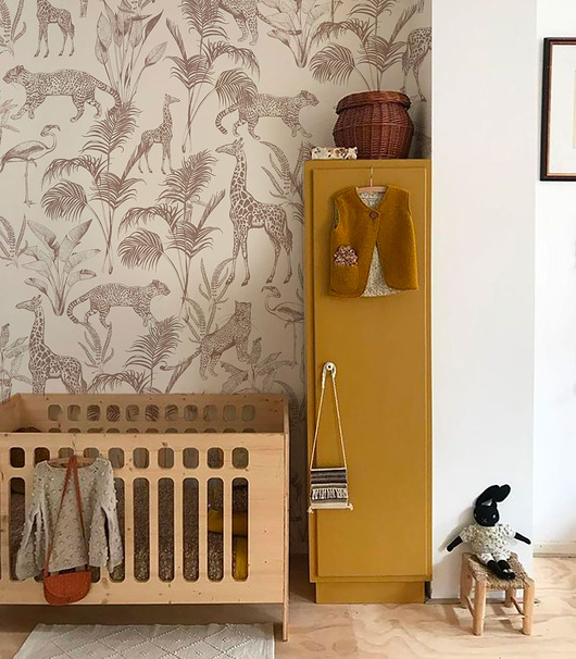 naklejki ścienne do pokoju dziecka Tapeta Safari Beige