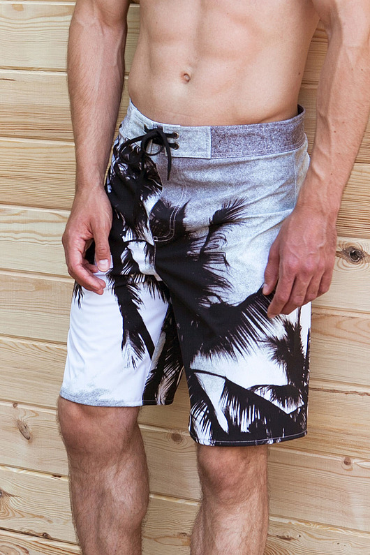 Retro Palms męskie boardshorty z nadrukiem  gagaboo